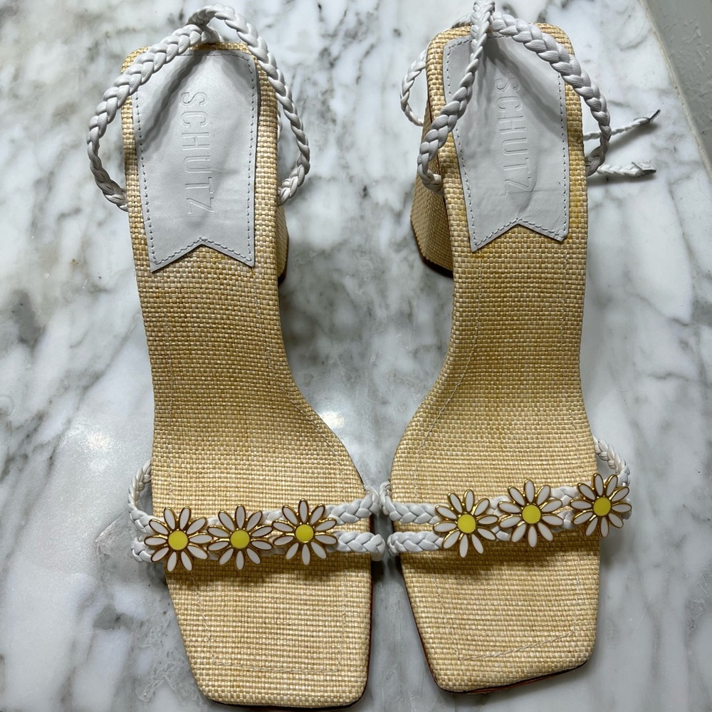 Schutz Daisy Ankle Tie Heels